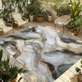 thumbnail image 1 of Fsddascl Black Golden Marble Outdoor Rug for Patio/Deck/Porch, Non-Slip Large Area Rug 4 x 6 Ft, Modern Minimalism Abstract Indoor Outdoor Rugs Washable Area Rugs, Reversible Camping Rug Carpet, 1 of 5