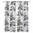 thumbnail image 1 of Fsddascl Black Gray Botanical Blackout Curtains for Bedroom/Living Room, Thermal Insulated Kitchen Curtains, Vintage Nature Flower Grommet Darkening Window Treatment Drapes 52"x90"x2, 1 of 8