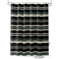 thumbnail image 1 of Fsddascl Black Green Beige Shower Curtain Set - Small 36" x 72" Washable Bathtub Curtain with 12 Hooks, Boho Farmhouse Vintage Abstract Striped Waterproof Fabric Stall Shower Curtains for Bathroom, 1 of 6