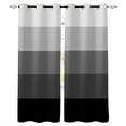 thumbnail image 1 of Fsddascl Black Grey Ombre Blackout Curtains for Bedroom/Living Room, Thermal Insulated Kitchen Curtains, Modern Abstract Art Farmhouse Striped Grommet Darkening Window Treatment Drapes 52"x63"x2, 1 of 8