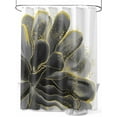 thumbnail image 1 of Fsddascl Black Grey Shower Curtain Set - 48" x 72" Washable Bathtub Curtain with 12 Hooks, Vintage Gold Ink Floral Chinese Painting Waterproof Fabric Stall Shower Curtains for Bathroom/Bathtub Décor, 1 of 6