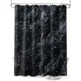thumbnail image 1 of Fsddascl Black Marble Shower Curtain Set - 72" x 78" Washable Bathtub Curtain with 12 Hooks, Vintage Abstract Ombre Dots Pattern Art Waterproof Fabric Stall Shower Curtains for Bathroom/Bathtub, 1 of 6