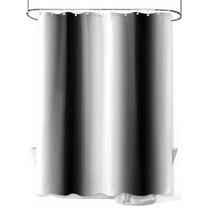 Fsddascl Black Ombre Shower Curtain Set - 66" x 72" Washable Bathtub Curtain with 12 Hooks, Farmhouse Stripes Modern Art Waterproof Fabric Stall Shower Curtains for Bathroom/Bathtub Décor