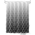 thumbnail image 1 of Fsddascl Black Ombre Stripe Shower Curtain Set - 48" x 72" Washable Bathtub Curtain with 12 Hooks, Modern Abstract Art Gradient Striped Waterproof Fabric Stall Shower Curtains for Bathroom/Bathtub, 1 of 6