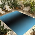 thumbnail image 1 of Fsddascl Blue Black Ombre Outdoor Rug for Patio/Deck/Porch, Non-Slip Large Area Rug 4 x 6 Ft, Modern Gradient Abstract Art Indoor Outdoor Rugs Washable Area Rugs, Reversible Camping Rug Carpet, 1 of 5