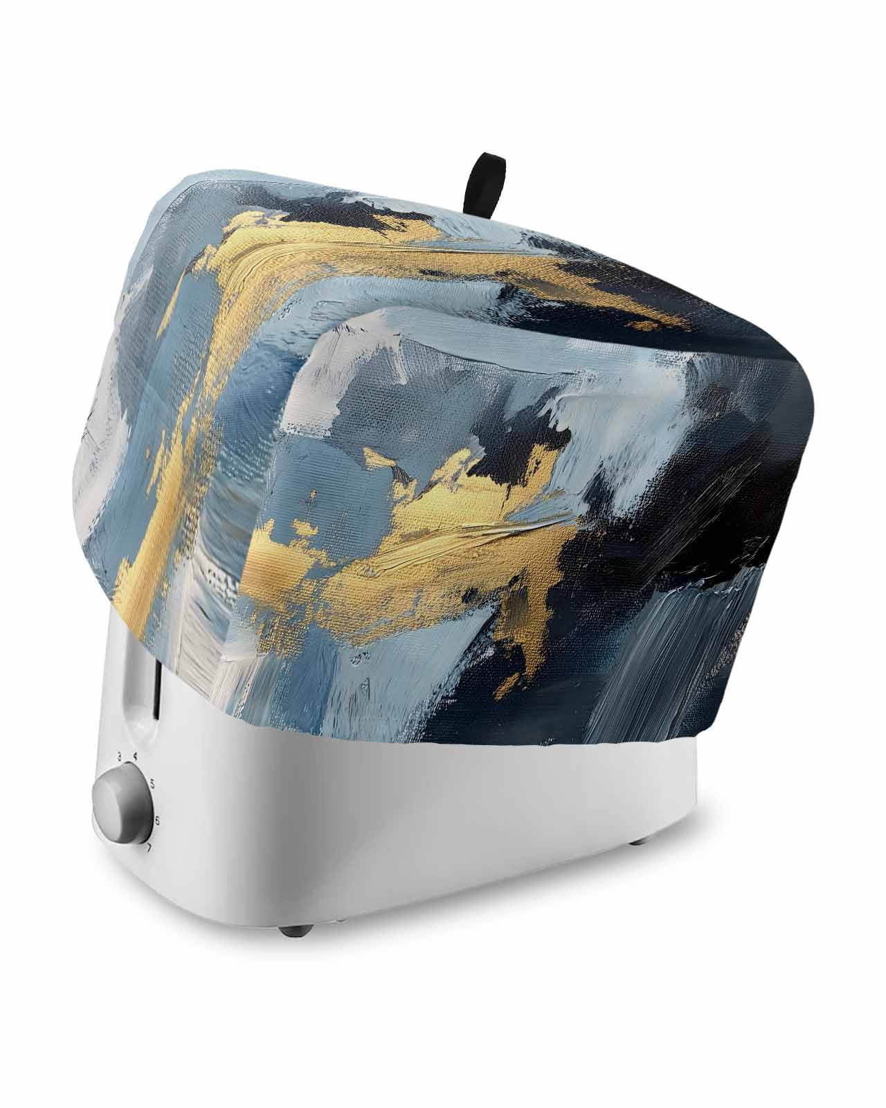 Fsddascl Blue Black Yellow Oil Painting Toaster Cover 4 Slice, Large ...