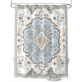 thumbnail image 1 of Fsddascl Blue Boho Shower Curtain Set - Standard 72" x 72" Washable Bathtub Curtain with 12 Hooks, Luxury Ethnic Traditional Floral Pattern Waterproof Fabric Stall Shower Curtains for Bathroom, 1 of 6
