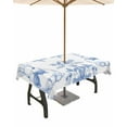 thumbnail image 1 of Fsddascl Blue Bunny Easter Outdoor Tablecloth - 60x102 Inch Rectangle Dining Table Cover, Vintage Rabbit Spring Floral Waterproof Outdoor Table Cloth with Umbrella Hole & Zipper for Picnic/Patio, 1 of 7