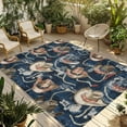 thumbnail image 1 of Fsddascl Blue Cowboy Outdoor Rug for Patio/Deck/Porch, Non-Slip Large Area Rug 4 x 6 Ft, Country Western Vintage Indoor Outdoor Rugs Washable Area Rugs, Reversible Camping Rug Carpet Runner, 1 of 5