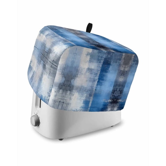 Fsddascl Blue Grey Ombre Toaster Cover 2 Slice, Small Kitchen Appliance Covers, Abstract Art Oil Painting Modern Toaster Oven Cover with Loop, Bread Machine Cover Polyester Dust Cover Protection