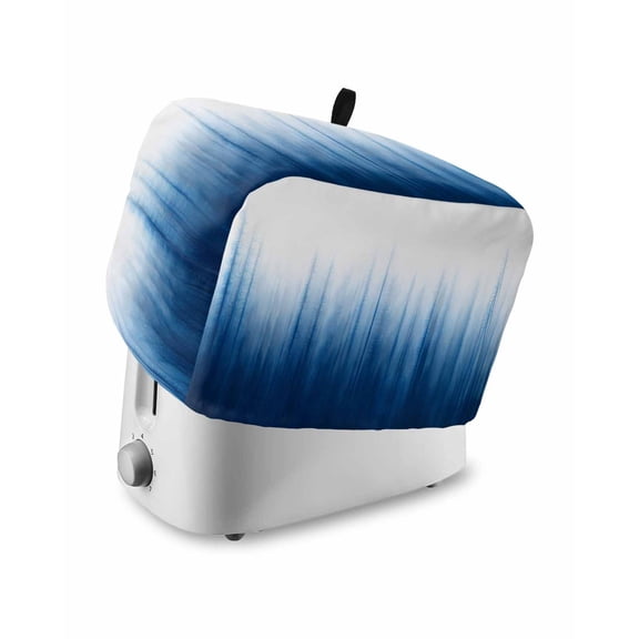 Fsddascl Blue Ombre Stripe Toaster Cover 4 Slice, Large Kitchen Appliance Covers, Abstract Art Gradient Watercolor Toaster Oven Cover with Loop, Bread Machine Cover Polyester Dust Cover Protection