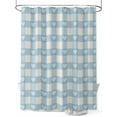 thumbnail image 1 of Fsddascl Blue Plaid Shower Curtain Set - Small 36" x 72" Washable Bathtub Curtain with 12 Hooks, Country Cute Love Pastoral Heart Lattice Waterproof Fabric Stall Shower Curtains for Bathroom/Bathtub, 1 of 6