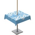 thumbnail image 1 of Fsddascl Blue Snowflake Christmas Outdoor Tablecloth - 60x60 Inch Square Dining Table Cover, Hello Winter Snowflake Waterproof Outdoor Table Cloth with Umbrella Hole & Zipper for Picnic/Patio/Party, 1 of 7