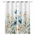 thumbnail image 1 of Fsddascl Blue Spring Floral Blackout Curtains for Bedroom/Living Room, Thermal Insulated Kitchen Curtains, Watercolor Blooming Summer Botanical Grommet Darkening Window Treatment Drapes 52"x72"x2, 1 of 8