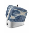 thumbnail image 1 of Fsddascl Blue Striped Toaster Cover 4 Slice, Large Kitchen Appliance Covers, Modern Minimalist Abstract Art Vintage Toaster Oven Cover with Loop, Bread Machine Cover Polyester Dust Cover Protection, 1 of 5