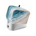 thumbnail image 1 of Fsddascl Blue Teal Beach Coastal Toaster Cover 4 Slice, Large Kitchen Appliance Covers, Summer Nautical Seaside Ocean Toaster Oven Cover with Loop, Bread Machine Cover Polyester Dust Cover, 1 of 5