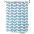 thumbnail image 1 of Fsddascl Blue White Shower Curtain Set - 54" x 78" Washable Bathtub Curtain with 12 Hooks, Modern Abstract Waves Water Ripple Striped Waterproof Fabric Stall Shower Curtains for Bathroom/Bathtub, 1 of 6