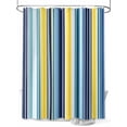 thumbnail image 1 of Fsddascl Blue Yellow Teal Stripes Shower Curtain Set - 66" x 72" Washable Bathtub Curtain with 12 Hooks, Boho Colorful Ombre Texture Waterproof Fabric Stall Shower Curtains for Bathroom/Bathtub, 1 of 6