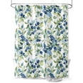 thumbnail image 1 of Fsddascl Blueberrys Leaves Shower Curtain Set - 72" x 78" Washable Bathtub Curtain with 12 Hooks, Country Green Botanical Plants Waterproof Fabric Stall Shower Curtains for Bathroom/Bathtub Décor, 1 of 6