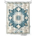 thumbnail image 1 of Fsddascl Boho Flowers Shower Curtain Set - 60" x 72" Washable Bathtub Curtain with 12 Hooks, Country Neutral Chic Abstract Floral Art Waterproof Fabric Stall Shower Curtains for Bathroom/Bathtub, 1 of 6