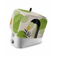 thumbnail image 1 of Fsddascl Boho Middle Century Toaster Cover 2 Slice, Small Kitchen Appliance Covers, Abstract Green Geometric Leaves Toaster Oven Cover with Loop, Bread Machine Cover Polyester Dust Cover Protection, 1 of 5