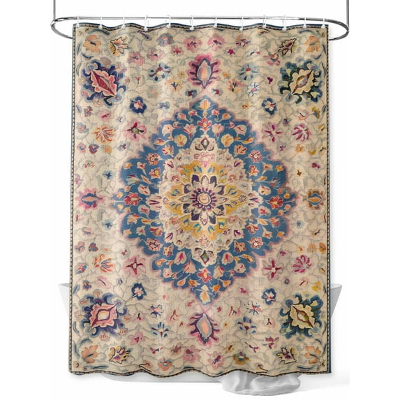 Fsddascl Boho Southwest Shower Curtain Set - Long 72" x 84" Washable Bathtub Curtain with 12 Hooks, Vintage Country Ethnic Nation Motifs Waterproof Fabric Stall Shower Curtains for Bathroom/Bathtub