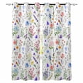 thumbnail image 1 of Fsddascl Botanical Flowers Blackout Curtains for Bedroom/Living Room, Thermal Insulated Kitchen Curtains, Watercolor Floral Plants Country Grommet Darkening Window Treatment Drapes 52"x72"x2, 1 of 6