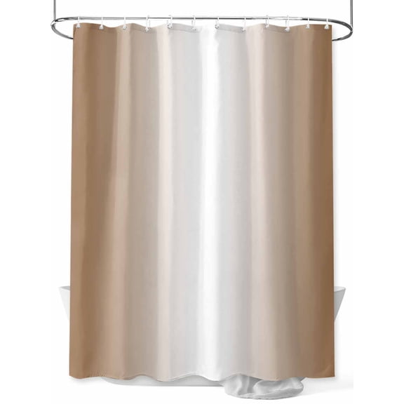 Fsddascl Brown Ombre Shower Curtain Set - Small 36" x 72" Washable Bathtub Curtain with 12 Hooks, Modern Gradient Art Abstract Waterproof Fabric Stall Shower Curtains for Bathroom/Bathtub Décor