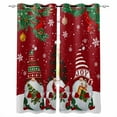 thumbnail image 1 of Fsddascl Christmas Gnomes Blackout Curtains for Bedroom/Living Room, Thermal Insulated Kitchen Curtains, Red Pine Branches Cardinal Birds Grommet Darkening Window Treatment Drapes 52"x72"x2, 1 of 6