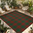 thumbnail image 1 of Fsddascl Christmas Outdoor Rug for Patio/Deck/Porch, Non-Slip Large Area Rug 6 x 9 Ft, Farmhouse Xmas Red Green Plaid Checkered Indoor Outdoor Rugs Washable Area Rugs, Reversible Camping Rug Carpet, 1 of 5