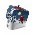 thumbnail image 1 of Fsddascl Christmas Santa Toaster Cover 2 Slice, Small Kitchen Appliance Covers, Xmas Tree Blue Sky Moon Snowflake Toaster Oven Cover with Loop, Bread Machine Cover Polyester Dust Cover Protection, 1 of 5