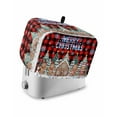 thumbnail image 1 of Fsddascl Christmas Snowflakes Small Toaster Cover 2 Slice, Kitchen Appliance Covers, Winter Gingerbread Man Xmas Tree Plaid Toaster Oven Cover with Loop, Bread Machine Cover Dust Cover Protection, 1 of 5