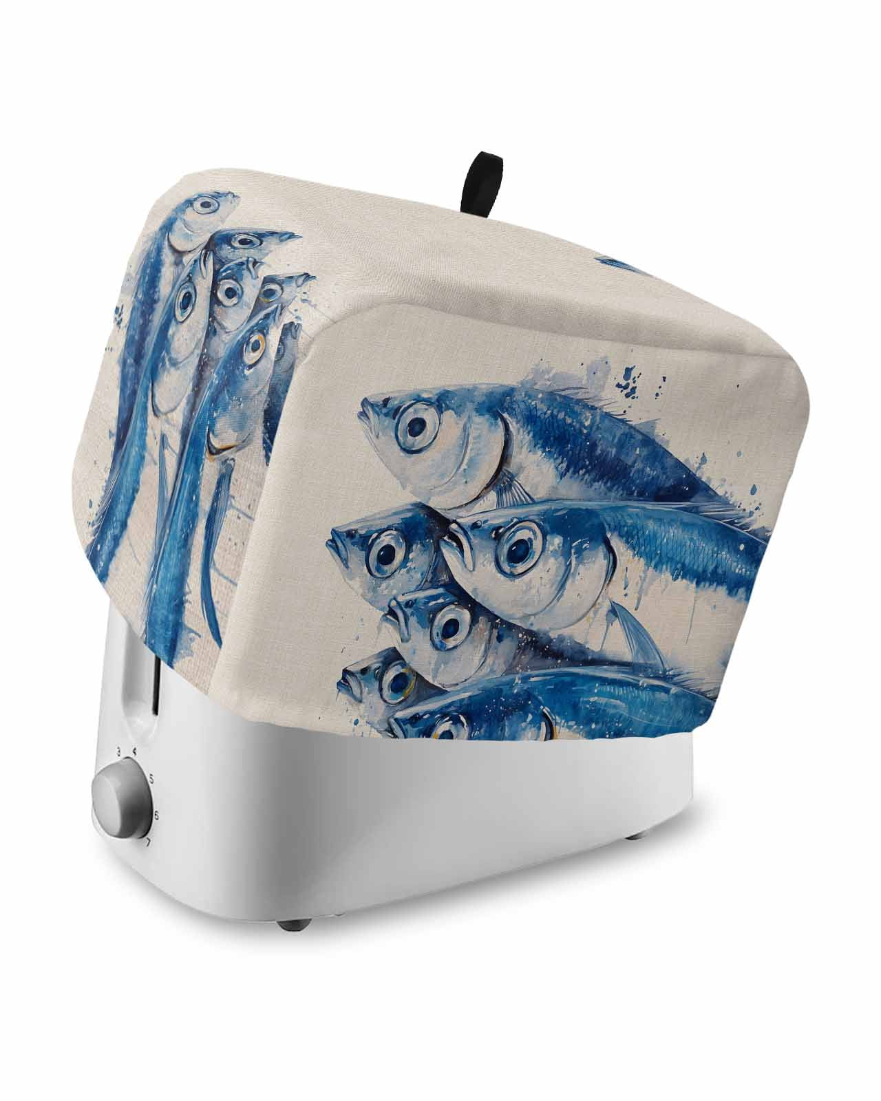 Machine Cover Kitchen Fsddascl Coastal Fishes Toaster Cover 4 Slice, Large Kitchen Appliance ...