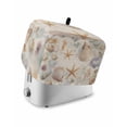 thumbnail image 1 of Fsddascl Coastal Shell Conch Small Toaster Cover 2 Slice, Kitchen Appliance Covers, Summer Beach Starfish Burlap Toaster Oven Cover with Loop, Bread Machine Cover Polyester Dust Cover Protection, 1 of 5