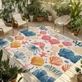 thumbnail image 1 of Fsddascl Coastal Shell Outdoor Rug for Patio/Deck/Porch, Non-Slip Large Area Rug 5 x 8 Ft, Summer Nautical Shell Beach Starfish Sea Indoor Outdoor Rugs Washable Area Rugs, Camping Rug Carpet, 1 of 5