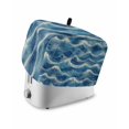 thumbnail image 1 of Fsddascl Coastal Waves Small Toaster Cover 2 Slice, Kitchen Appliance Covers, Summer Beach Ocean Nautical Burlap Toaster Oven Cover with Loop, Bread Machine Cover Polyester Dust Cover Protection, 1 of 5