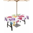 thumbnail image 1 of Fsddascl Colorful Love Heart Outdoor Tablecloth - 54x80 Inch Rectangle Dining Table Cover, Modern Art Teal Purple Red Waterproof Outdoor Table Cloth with Umbrella Hole & Zipper for Picnic/Patio, 1 of 7