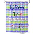 thumbnail image 1 of Fsddascl Colorful Plaid Shower Curtain Set - Long 72" x 84" Washable Bathtub Curtain with 12 Hooks, Summer Flowers Shell Country Waterproof Fabric Stall Shower Curtains for Bathroom/Bathtub Décor, 1 of 6
