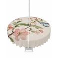 thumbnail image 1 of Fsddascl Country Flowers Outdoor Tablecloth - 60 Inch Round Dining Table Cover, Watercolor Spring Floral Butterfly Waterproof Outdoor Table Cloth with Umbrella Hole & Zipper for Picnic/Patio/Party, 1 of 7