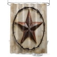 thumbnail image 1 of Fsddascl Country Star Retro Shower Curtain Set - Long 72" x 84" Washable Bathtub Curtain with 12 Hooks, Farmhouse Western Aesthetic Art Waterproof Fabric Stall Shower Curtains for Bathroom/Bathtub, 1 of 6