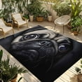 thumbnail image 1 of Fsddascl Cute Dog Outdoor Rug for Patio/Deck/Porch, Non-Slip Large Area Rug 4 x 6 Ft, Black Pet Retro Picture Indoor Outdoor Rugs Washable Area Rugs, Reversible Camping Rug Carpet Runner, 1 of 5