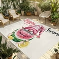 thumbnail image 1 of Fsddascl Cute Gnomes Outdoor Rug for Patio/Deck/Porch, Non-Slip Large Area Rug 5 x 8 Ft, Red Watermelon Summer Country Rustic Retro Indoor Outdoor Rugs Washable Area Rugs, Camping Rug Carpet, 1 of 5