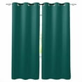 thumbnail image 1 of Fsddascl Dark Green Blackout Curtains for Bedroom/Living Room, Thermal Insulated Kitchen Curtains, Modern Pure Dark Green Grommet Darkening Window Treatment Drapes 52"x90"x2, 1 of 8