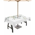 thumbnail image 1 of Fsddascl Eucalyptus Leaf Outdoor Tablecloth - 60x102 Inch Rectangle Dining Table Cover, Weeping Botanical Summer Flowers Waterproof Outdoor Table Cloth with Umbrella Hole & Zipper for Picnic/Patio, 1 of 7