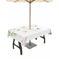 thumbnail image 1 of Fsddascl Eucalyptus Leaves Outdoor Tablecloth - 60x120 Inch Rectangle Dining Table Cover, Spring Green Birds Botanical Waterproof Outdoor Table Cloth with Umbrella Hole & Zipper for Picnic/Patio, 1 of 1