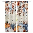 thumbnail image 1 of Fsddascl Fall Orange Blue Blackout Curtains for Bedroom/Living Room, Thermal Insulated Kitchen Curtains, Thanksgiving Floral Botanical Vintage Grommet Darkening Window Treatment Drapes 27.5"x39"x2, 1 of 6