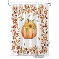 thumbnail image 1 of Fsddascl Fall Pumpkin Shower Curtain Set - Extra Long 72" x 96" Washable Bathtub Curtain with 12 Hooks, Thanksgiving Eucalyptus Sunflower Rose Waterproof Fabric Stall Shower Curtains for Bathroom, 1 of 6