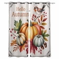 thumbnail image 1 of Fsddascl Fall Pumpkins Blackout Curtains for Bedroom/Living Room, Thermal Insulated Kitchen Curtains, Thanksgiving Maple Leaves Autumn Tits Grommet Darkening Window Treatment Drapes 52"x63"x2, 1 of 6