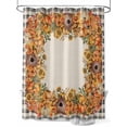 thumbnail image 1 of Fsddascl Fall Pumpkins Shower Curtain Set - 48" x 72" Washable Bathtub Curtain with 12 Hooks, Sunflowers Retro Plaid Country Farmhouse Waterproof Fabric Stall Shower Curtains for Bathroom/Bathtub, 1 of 6