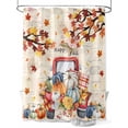 thumbnail image 1 of Fsddascl Fall Shower Curtain Set - 72" x 78" Washable Bathtub Curtain with 12 Hooks, Retro Thanksgiving Truck Pumpkin Maple Leaf Waterproof Fabric Stall Shower Curtains for Bathroom/Bathtub Décor, 1 of 6